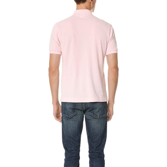 Lacoste Men's Flamingo Pink Short-Sleeve Pique Polo Shirt - Picture 2 of 15